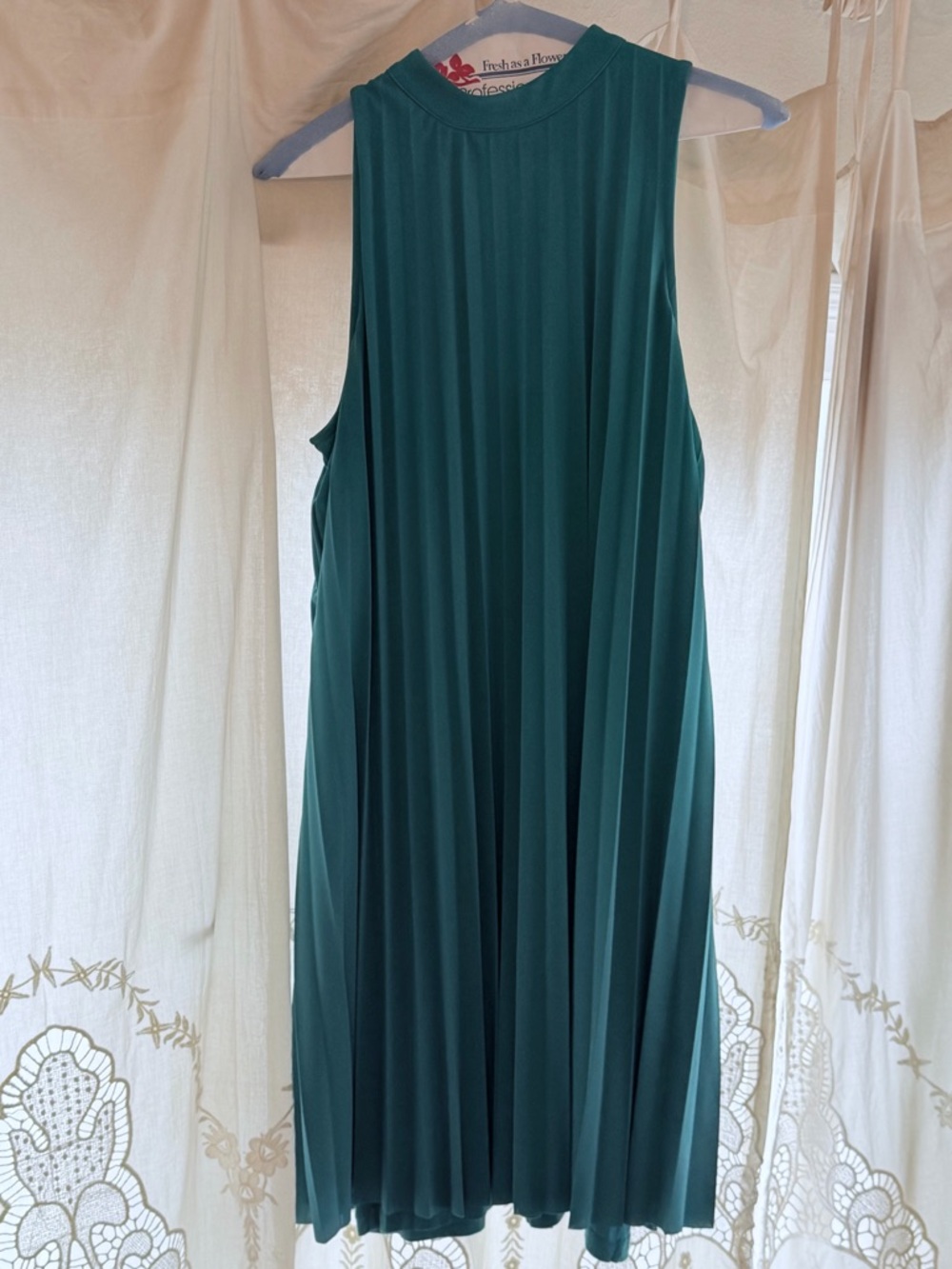 Tracy Reese Teal Pleated Midi Dress
